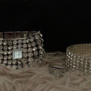 3 piece Jewelry set: watch, ring, bracelet